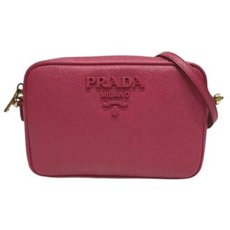 Prada Pre-owned Cross Body Bags, female, Pink, Size: ONE SIZE Pre-owned Saffiano Shoulder Bag