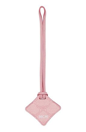 MCM Ottomar AirTag Luggage Charm in Lauretos in Silver Pink at Nordstrom