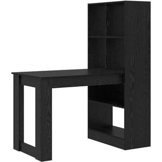 vidaXL Vidaxl - Escritorio Roble Negro 122 X 67 X 145 Cm Madera Contrachapada