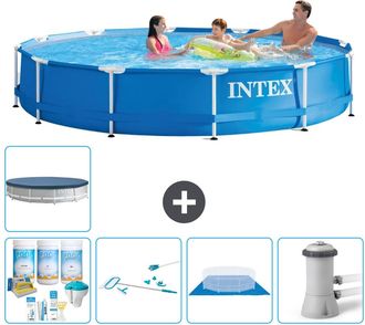 Intex Piscina Con Estructura Redonda - 366x76 Cm - 7-piezas S20432