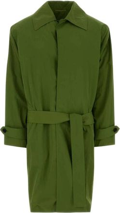 Saint Laurent Trench Coats - Dames - Trenchcoats - Groen - S - Jassen