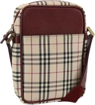 Burberry Pre-owned Cross Body Bags, female, Beige, Size: ONE SIZE Pre-owned Canvas Shoulder Bag