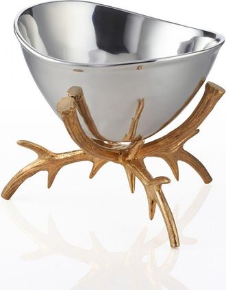 Lunares Staghorn Pedestal Bowl in Silver at Nordstrom