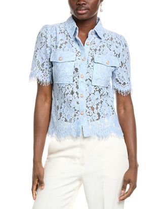 Gracia Floral Lace Button-Down Shirt