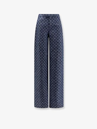 Gucci Pantaloni in denim di cotone con motivo GG - GUCCI - gender_Woman