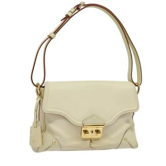 Louis Vuitton Tweedehands leren Louis Vuitton tassen - Dames - Pre-owned - Wit - Maat: ONE Size Leer