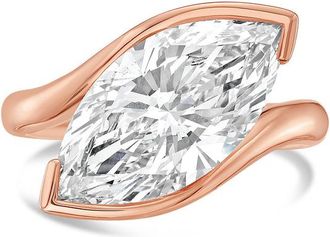Diana M. Jewels 14KT ROSE GOLD LAB GROWN MARQUISE DIAMOND FASHION RING WEIGHING 3.00 CTS TW