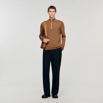 Sandro Wool jumper with zip collar