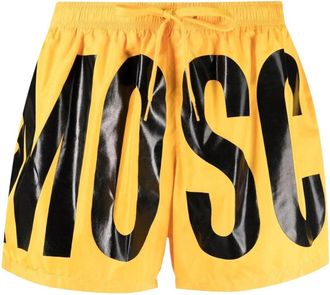 Moschino Zwemshort Heren Groot Logo (Geel)