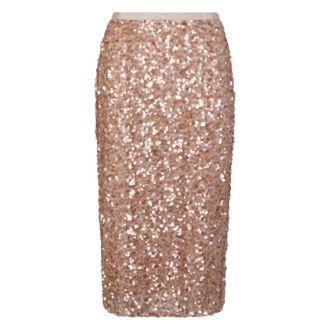 Max Mara Rokken, Dames, Beige, M, Polyester, Wkdocchio Rok