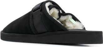 Suicoke Womens Zavo-Mab Mule Sandals Black Leather Rubber