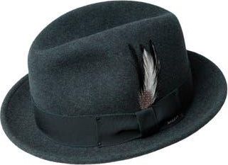 Bailey Tino Snap Brim Wool Fedora in Sea Moss Mix at Nordstrom Rack, Size Medium
