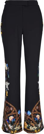 Camilla Pantaloni a fiori - Nero