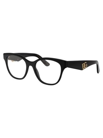 Dolce & Gabbana 0DG3371 Polished Acetate Cat-Eye Eyeglasses - Black