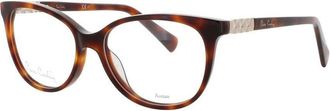 Pierre Cardin Ladies Gold Tone Rectangular Eyeglass Frames PC8433KGE53