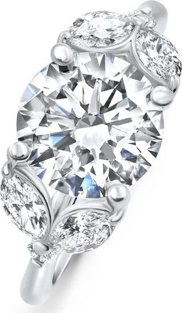 Pompeii3 Certified 2.75-6.75Ct Round Marquise Diamond Engagement Ring 14k Gold Lab Grown