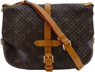 Louis Vuitton Pre-owned Saumur PM Monogram Perfo Borsa a Spalla - - Pre-owned - Donna - Marrone - ONE SIZE