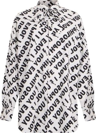 Philosophy di Lorenzo Serafini Lange Mouwen Shirt met print - Dames - Overhemden - Veelkleurig - S - Katoen - Overhemden