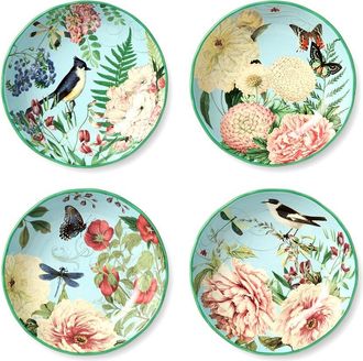 Certified International Flora Set Of 4 Soup Bowls