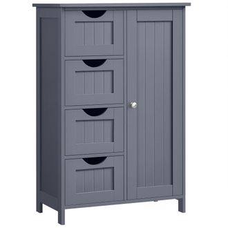Vasagle Armario del ba&ntilde;o de 30 x 55 x 82 cm de color gris oscuro