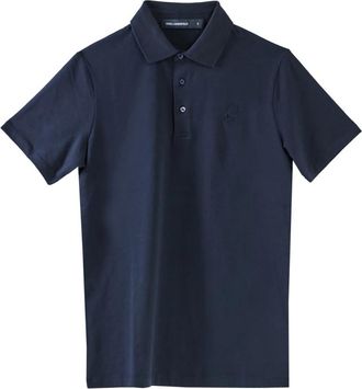 Karl Lagerfeld Polo Ricamo - Heren - Polos - Blauw - M - Katoen - Tops
