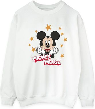 Disney Dames/Dames Mickey Mouse Sterren Sweatshirt (Wit)