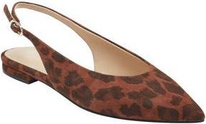 Marc Fisher Grissy Slingback Pointed Toe Flat in Medium Natural at Nordstrom Rack, Size 9.5