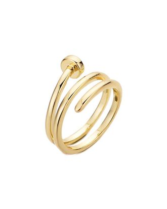 Adornia Adornia 14K Plated Nail Double Wrap Ring