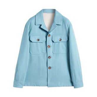 Doppiaa Light Jackets, male, Blue, M, Wool Jacket Amenofi