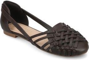 Journee Collection JOURNEE Ekko Weave Flat in Brown at Nordstrom Rack, Size 6.5