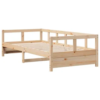 vidaXL Sof&aacute; Cama Madera Maciza De Pino Natural 80x200 Cm Vidaxl