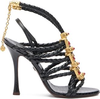 Roberto Cavalli Gevlochten sandalen - Zwart