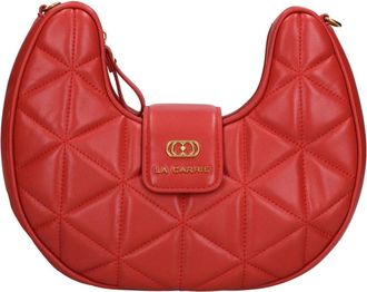 La Carrie Stitch Spoon Leren Tas - Dames - Schoudertassen - Rood - ONE Size - Leer - Tassen