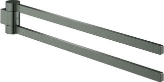 GROHE Selection 400 Toallero Negro 2 Brazos Grafito Duro Cepillado