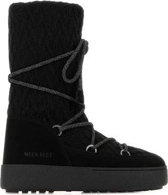 Moon Boot Moon Boot Black Fabric Moon Boots X Guest In Residence L Track Boots
