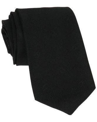 Scotch & Soda Black Tonal Ampersan Logo Tie