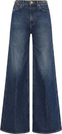 Ulla Johnson De Stretch Valory Flared Jeans - Dames - Loose Fit Jeans - Blauw - W27 - Katoen - Jeans