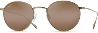 Maui Jim North Star 48mm Polarized Round Sunglasses in Matte Gold at Nordstrom