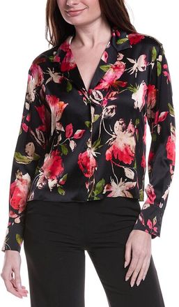 Go Silk Gosilk Classic Collar Silk-Blend Top