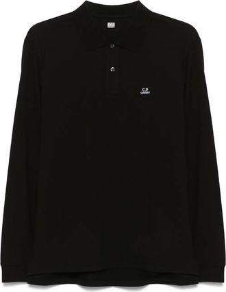 C.P. Company Polo con applicazione logo - Nero
