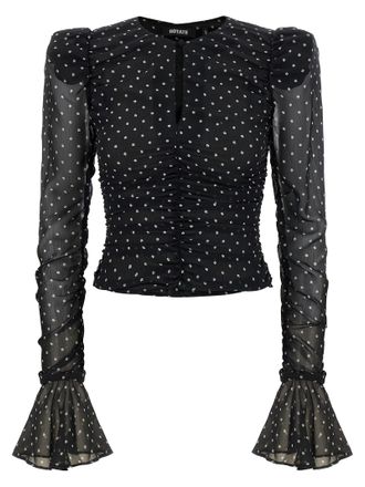 Rotate Chiffon Ruched-Bluse