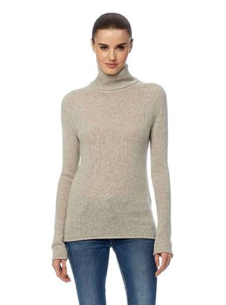 360 Cashmere Meghan Turtleneck Pullover Sweater In Hazel