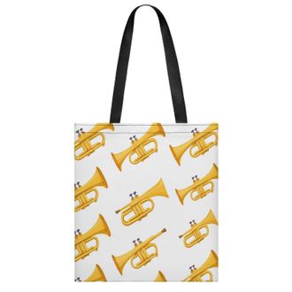 Generic Trumpet Pattern Womens Tote Casual Shopping Bag Lightweight Shoulder Bags Hobos Handbag for Work Travel Daily 35x40cm