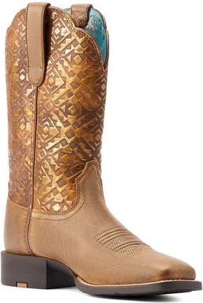 Ariat Round Up Wide Toe Western Boot in Brown at Nordstrom Rack, Size 7.5