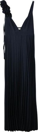 P.A.R.O.S.H. Abito Lungo - Dames - Casual kleedjes - Blauw - S - Polyester - Kleedjes
