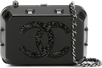 Chanel egg box shoulder bag - women - Plexiglass - One Size - Black