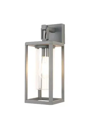 Mantra Mantra Aplique De Exterior Gris Oscuro Alps Estilo Farol E27 Con Cristal Ip65