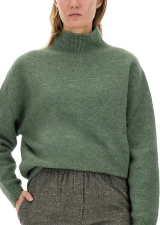 Alysi Alpaca-Blend Turtleneck Sweater - Green
