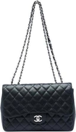 Chanel Pre-owned Leather chanel-bags - Dames - Vintage Schoudertas - Zwart - ONE Size - Vintage