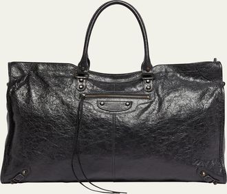Balenciaga Mens Le City Leather Travel Duffel Bag